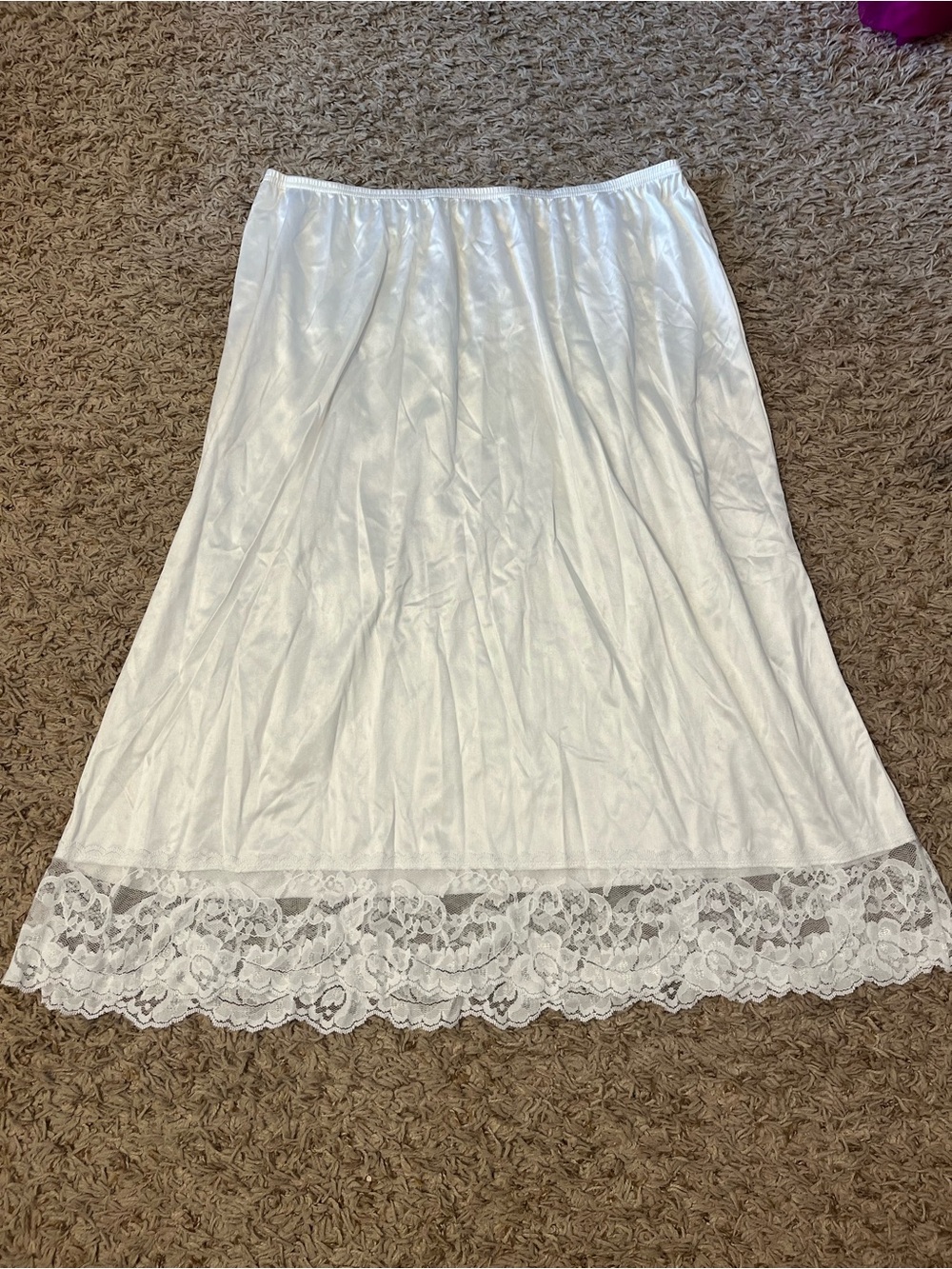 White Vintage Slip Skirt